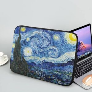 Showudesigns Van Gogh Starry Night Computer Case for Men Durable 13 Inch Comfortable Laptop Bag for Travel Work Laptop Bag Galaxy Briefcase