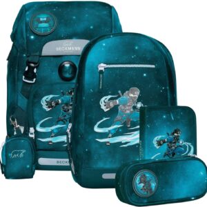 Beckmann, Classic School Backpack Set, 6 Pieces, Primary School, Ergonomic, Includes Rain Cover, 22L