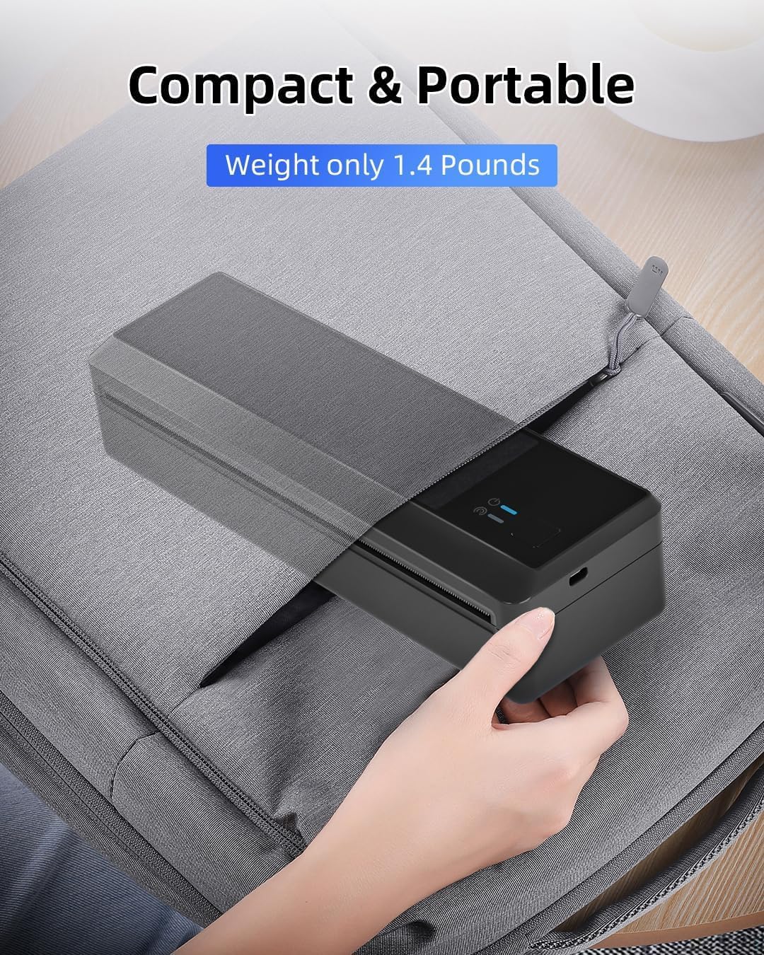 Thermal Printer A4, P83 Portable Mobile Printer Compatible with iOS & Android with 3 Rolls Thermal Paper, Bluetooth Thermal Printer Supports Thermal Paper A4 for Travel Home Office School – Bild 5