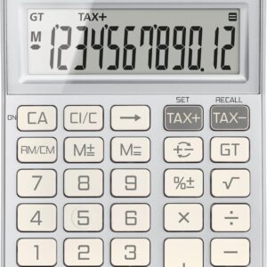 Canon KS-125KB-SL, Scientific Calculator, Suitable for School and Business, Dual Power Battery, Tax Calculations and Grand Total Function, Large Upright Angled Display