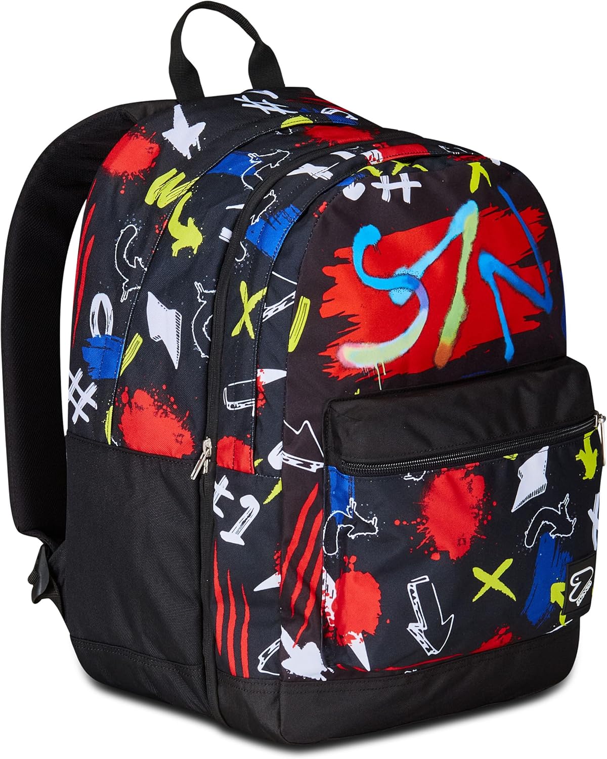 Seven Reversible Backpack, School Bag for Girls and Boys, Satchel School Gymnasium Sport Leisure with Bottle Compartment, Laptop Compartment, with Headphones, Padded, Extra Pocket, Black/Red – Bild 4