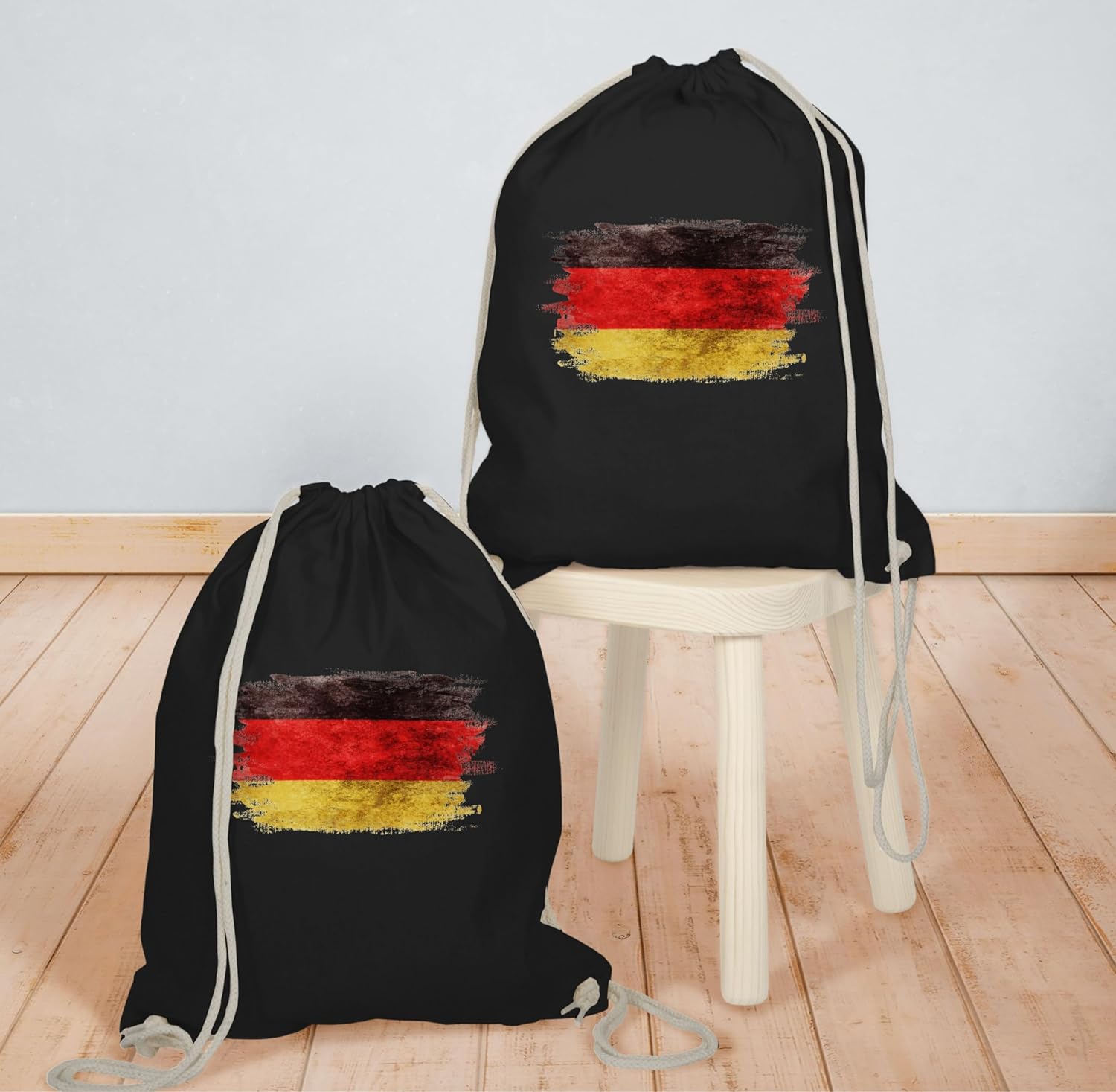 Shirtracer - Gym Bag Backpack - Football Euro World Cup - Bags - Vintage Germany Flag | Black Red Gold – Bild 6