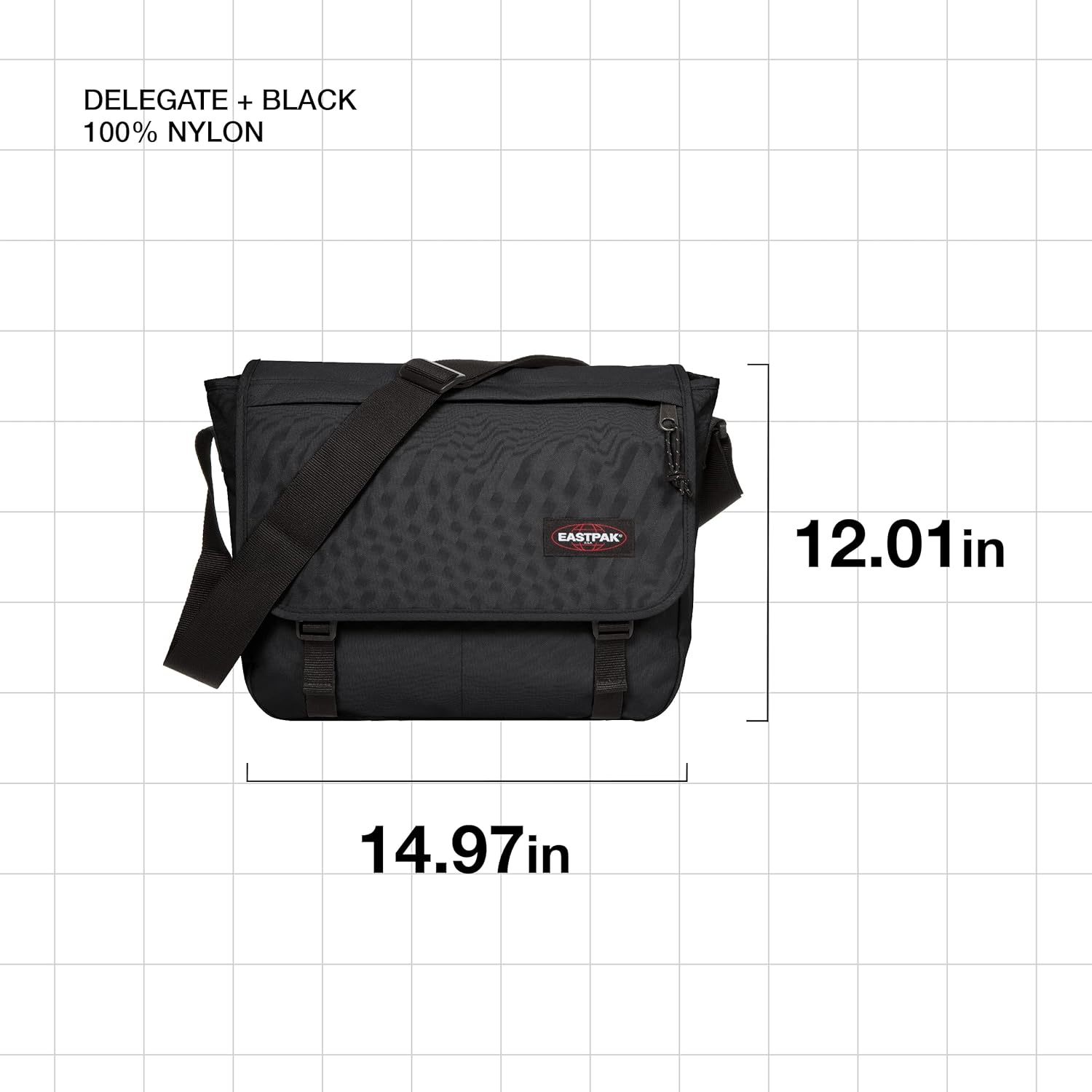 EASTPAK - Delegate + - Shoulder Bag, 20 L, Black (Black) & Benchmark Single - Pencil Case, Black, black, Classic – Bild 4
