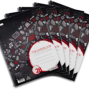 Landré College Notepad A4 Squared with Margin 80 Sheets (Pack of 5)