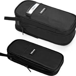 YOKUMA Pencil case pencil case pencil case school pencil case large pencil case aesthetic case pencil case for boys girls teenagers boys, black, pencil case