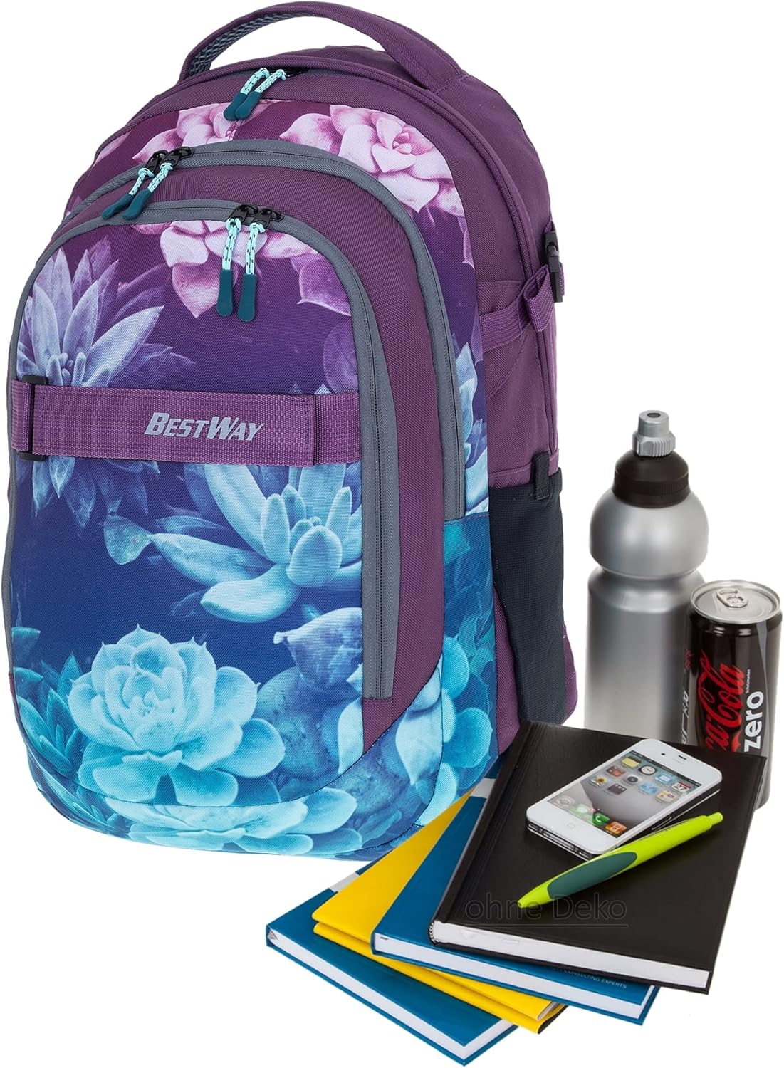 Bestway School Backpack 4 Pieces Set Boys Girls Evolution Packer Evo School Folder Backpack School Bag Laptop Backpack School 40177 Sports Bag Pencil Case Laptop Case +rsm lh – Bild 2