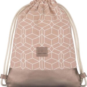 Johnny Urban Hipster Noah Cotton Gym Bag Gym Bag Bag Sports Bag Backpack for Men and Women with Inner Pocket - Made of Durable Cotton and Vegan Leather, pink