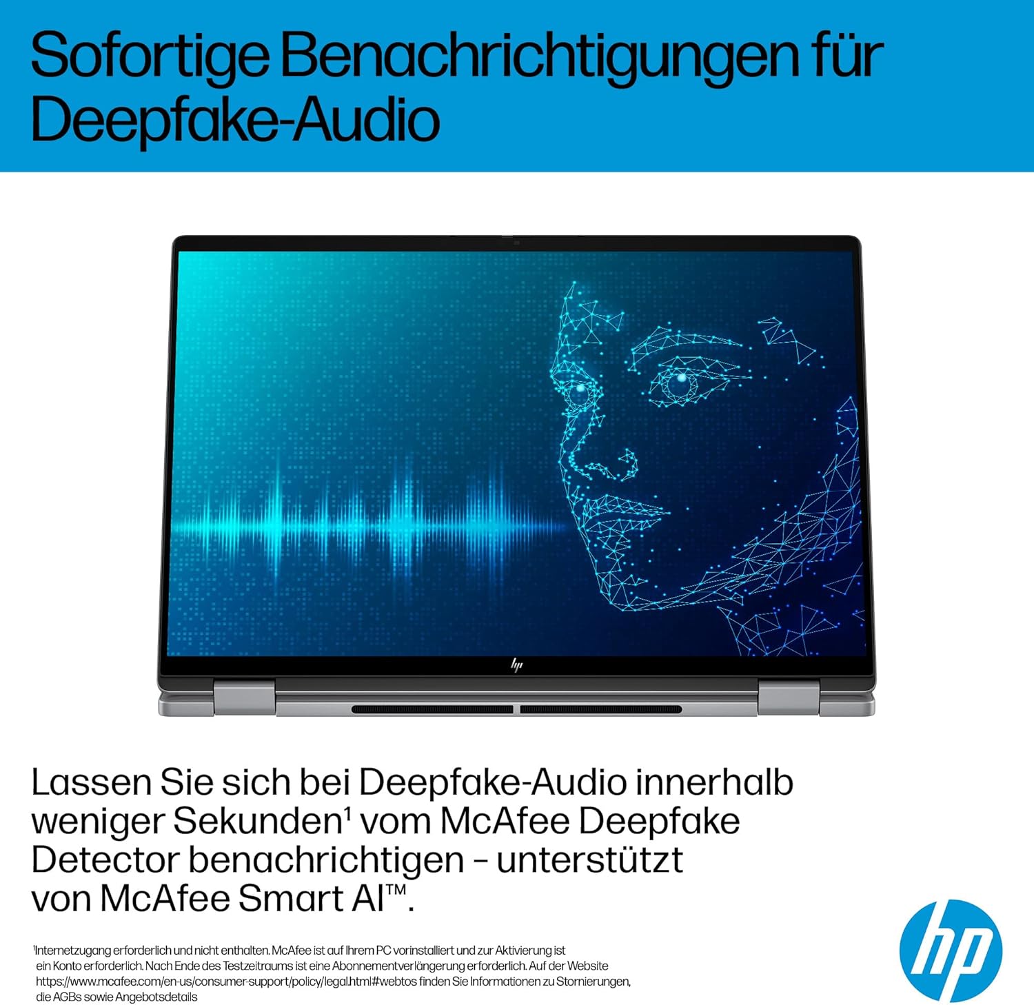 HP OmniBook X Flip 2-in-1 Next Gen AI Laptop, AMD Ryzen AI 5 340 (6C), Dedicated NPU for AI, 50 NPU Tops, Copilot+ PC, 16 Inch WUXGA 1920 x 1200 Touchscreen, 16 GB, 512 GB SSD, Win11, QWERTZ, Silver – Bild 9