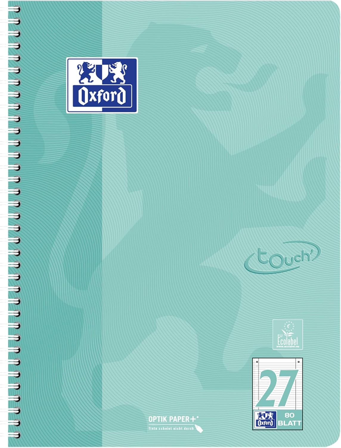 Oxford Touch A4 Ruled Notepad with Double Margin, 160 Pages, 5 Pastel Colours, Pack of 10 – Bild 6