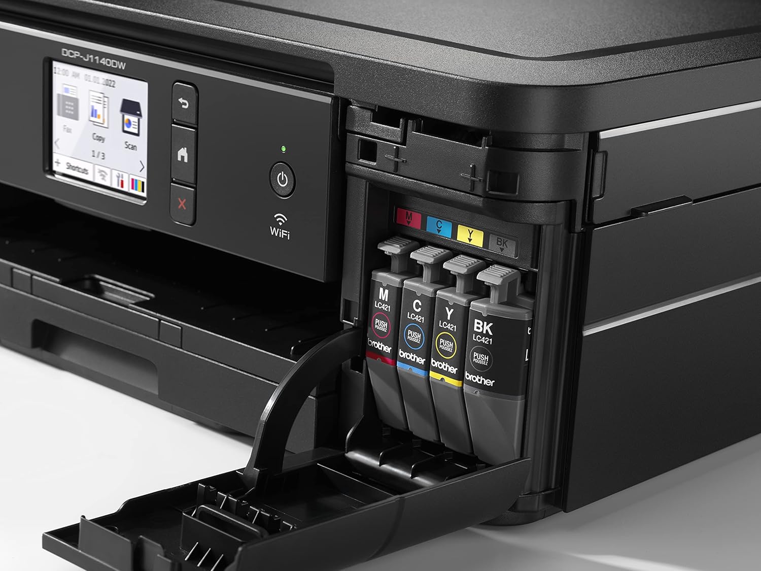 Brother DCP-J1140DW 3-in-1 Colour Inkjet Multifunction Printer Scanner Copier Black 400x151x343mm 17/16ppm – Bild 4