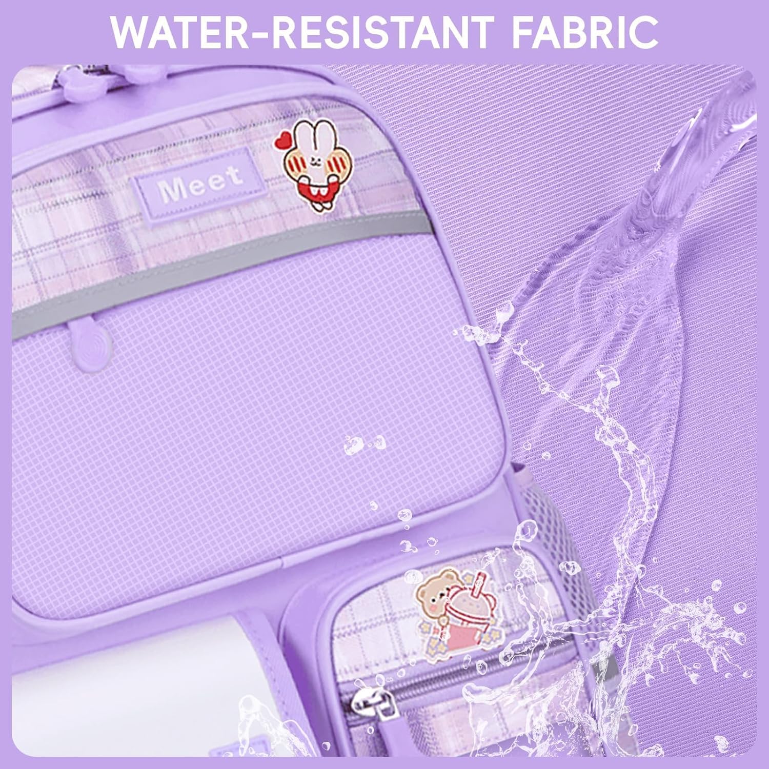 School Backpack Girls 1-6 Class, 2025 Backpack School Children Kawaii School Bag Ergonomic with Reflective, School Bag 6-12 Years Water-Repellent and Lightweight 24 L, 6011 – Bild 5