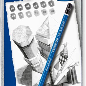 Staedtler Mars Lumograph Hexagonal Pencil, blue