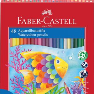 Faber-Castell Classic Colour 114448 Colouring Pencils Set 48 Pieces Shatterproof with Brush