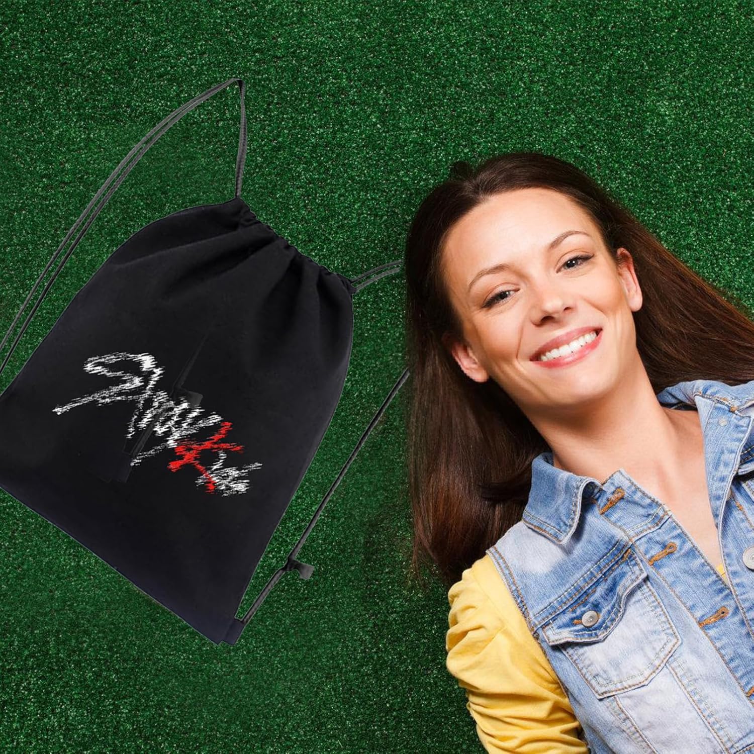 Skz Gym Bag, Skz Sports Bag, Women's Drawstring Bag, Backpack Canvas, Sports Bag, School and Sports Shoe Bag – Bild 7