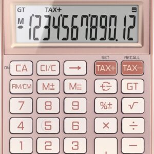 Canon KS-125KB-RG, Scientific Calculator, Suitable for School and Business, Dual Power Battery, Tax Calculations and Grand Total Function, Large Upright Angled Display