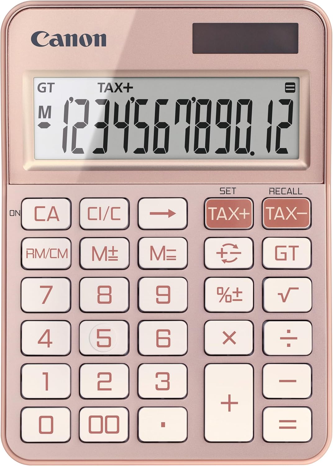 Canon KS-125KB-RG, Scientific Calculator, Suitable for School and Business, Dual Power Battery, Tax Calculations and Grand Total Function, Large Upright Angled Display