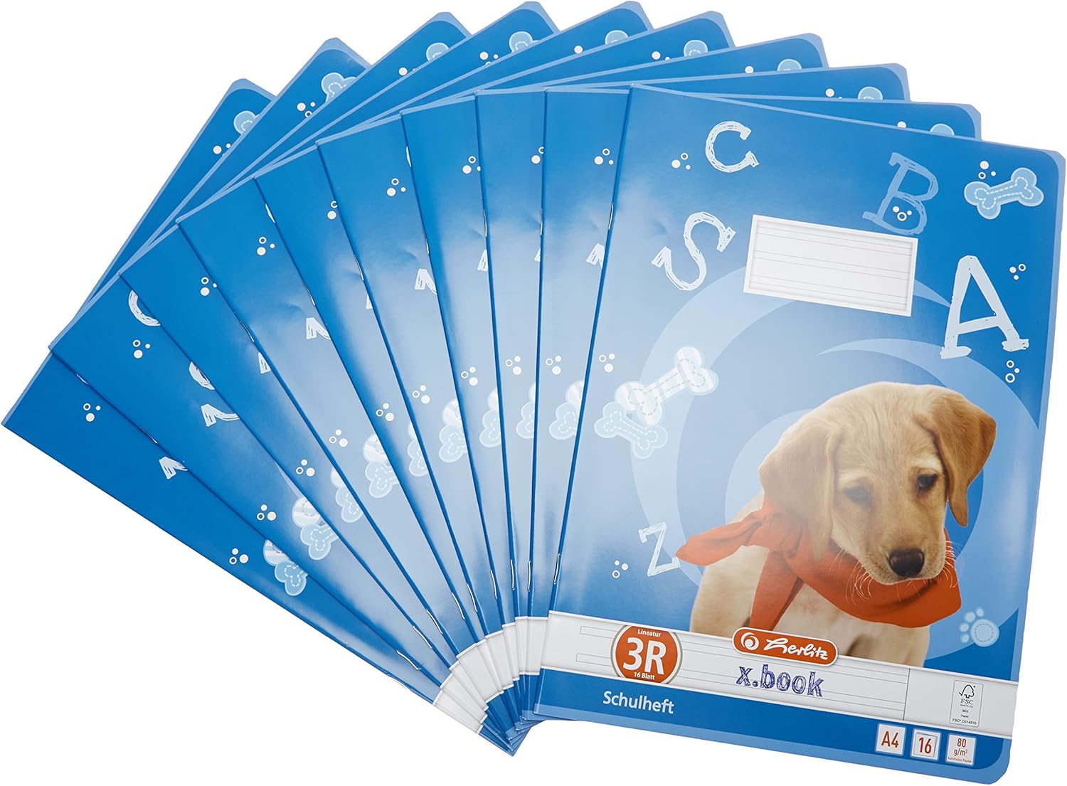 Herlitz Notebook Exercise Book A4/16 FSC Mixed Pack of 10 with Motif Assorted – Bild 5