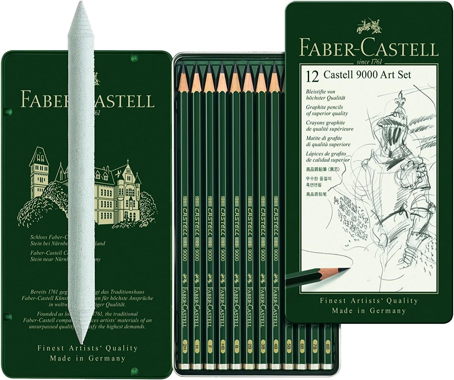 Faber-Castell 119065 Castell 9000 Pencil Set of 12 8B - 2H (Pack of 12) – Bild 3