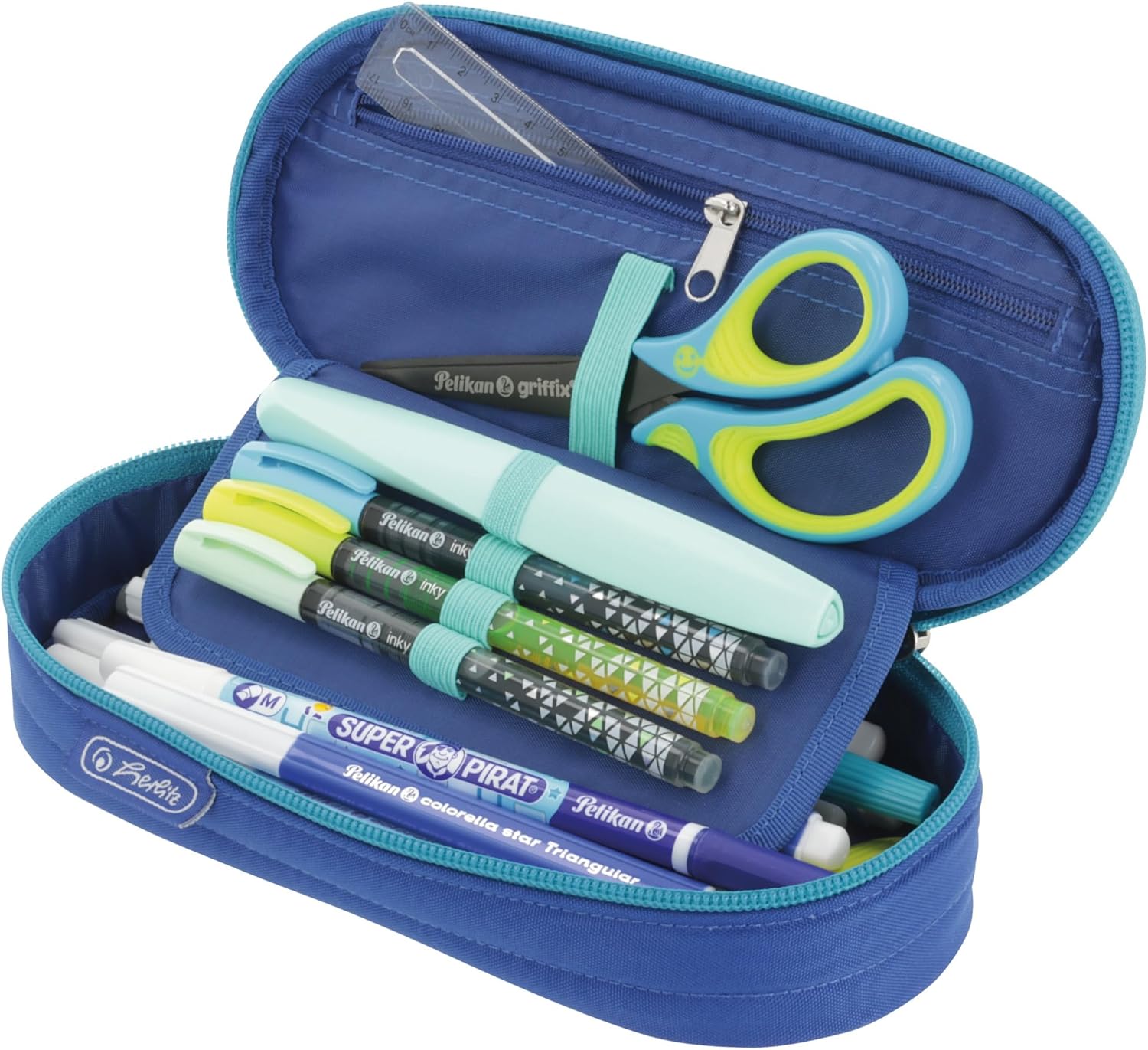 Herlitz Pencil Case Dip Dye Blue/Turquoise, blue, Casual – Bild 9