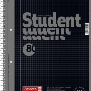 Brunnen 1067928190 notebook, student notepad (square, A4, line: 28, 90 g/m², 80 sheets)