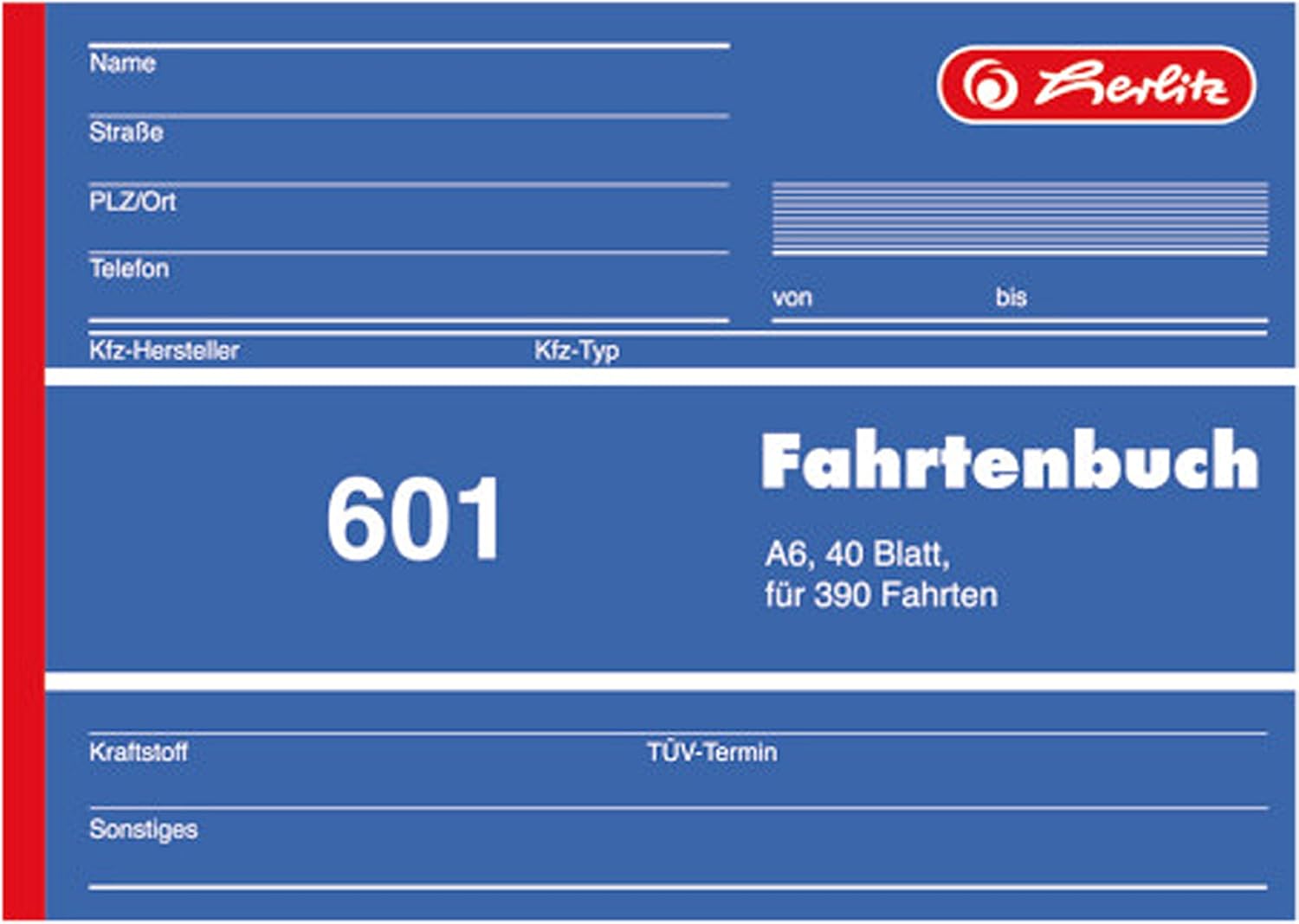 Herlitz Logbook A6, 40 Sheets (Pack of 5, DIN A6) – Bild 2