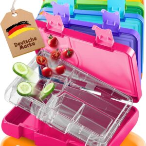 Children's Lunch Box with Compartments - 800 ml, Pink - Moonlight Lunch Box Large - Snack Box, Lunch Box, Lunch Box, Bento Box Children - for School, Nursery and Nursery - [BPA Free)
