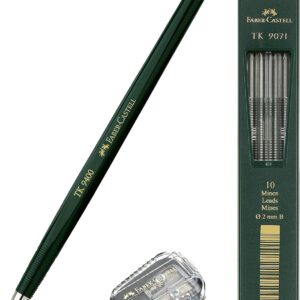 Faber Castell TK 9400 Mechanical Pencil Lead Thickness 2 mm B Hardness Refills and Pencil Sharpener