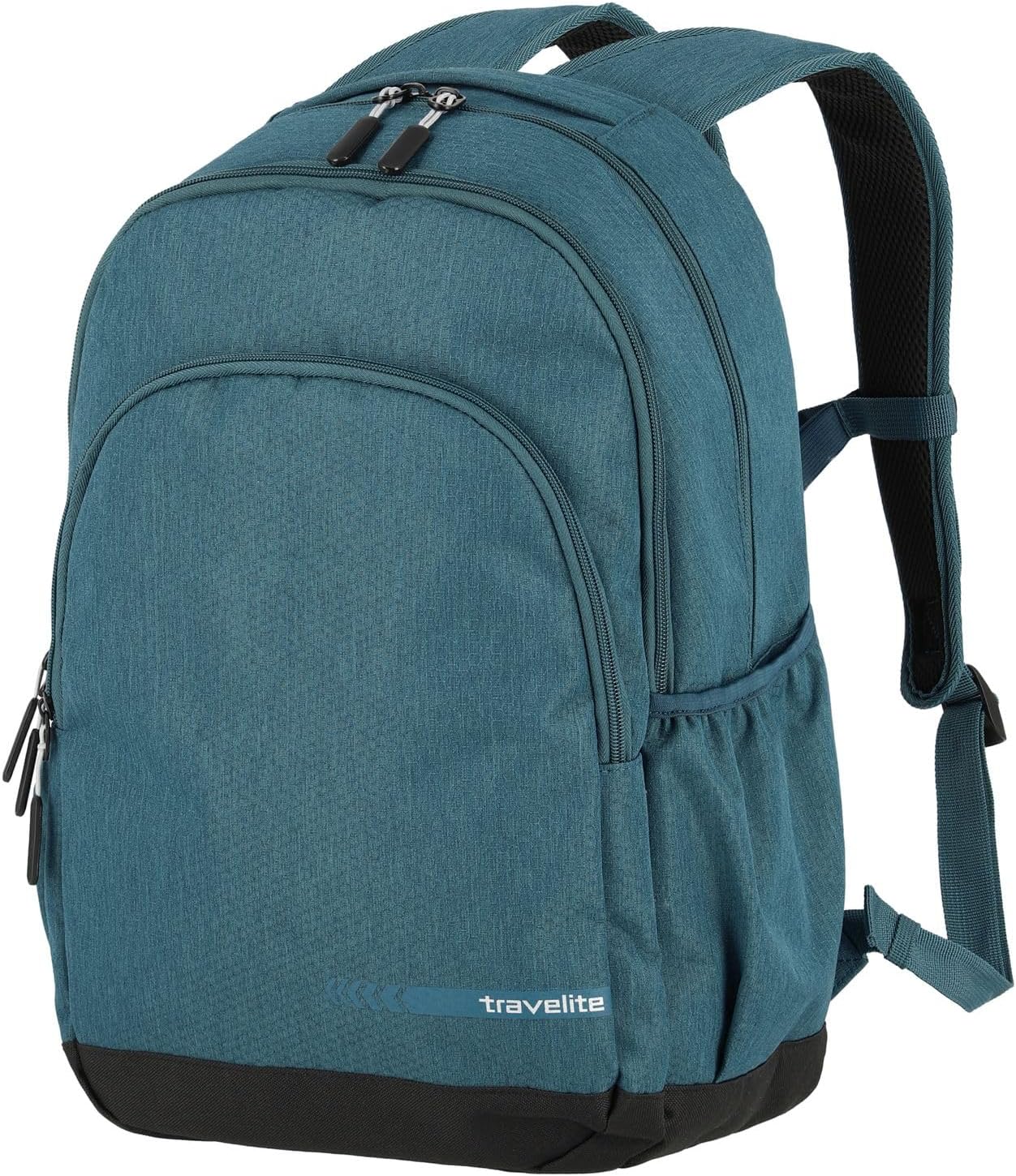 Travelite Hand luggage backpack size L meets IATA cabin luggage dimensions, luggage series KICK OFF: Practical backpack for holidays and sports, 45 cm, 22 litres, 006918, petrol, Rucksack L (45 cm/22 Liter) – Bild 4