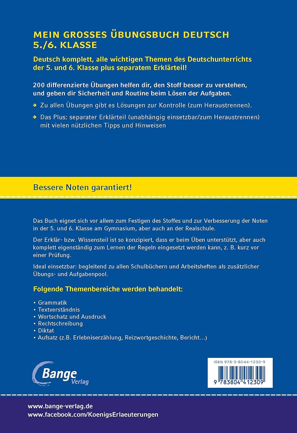 Mein großes Übungsbuch Deutsch. 5./6. Klasse.: Alle wichtigen Themen des Deutschunterrichts der 5. und 6. Klasse plus separatem Erklärteil. (Königs Lernhilfen) – Bild 2