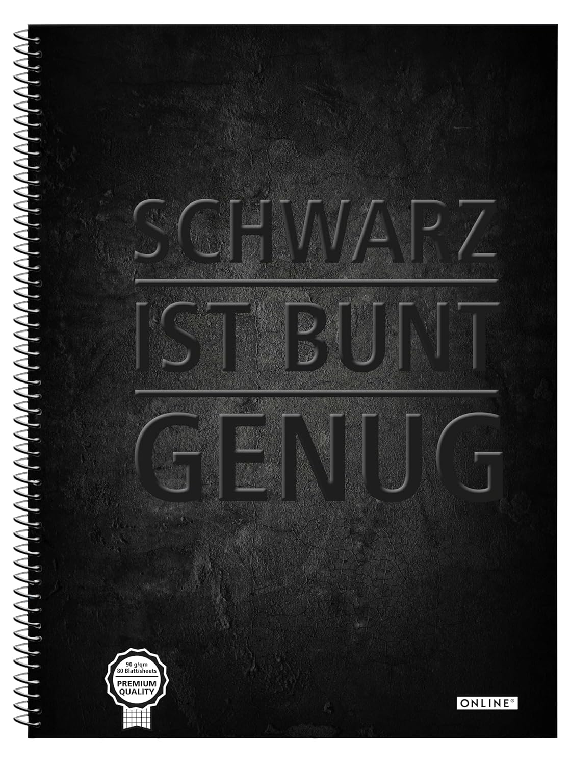 online Collegeblock din a4, Notizblock kariert mit Doppelrand, 80 Blatt, 90 g/m², mit trendigem Design, Block mit Spiralbindung und Perforation