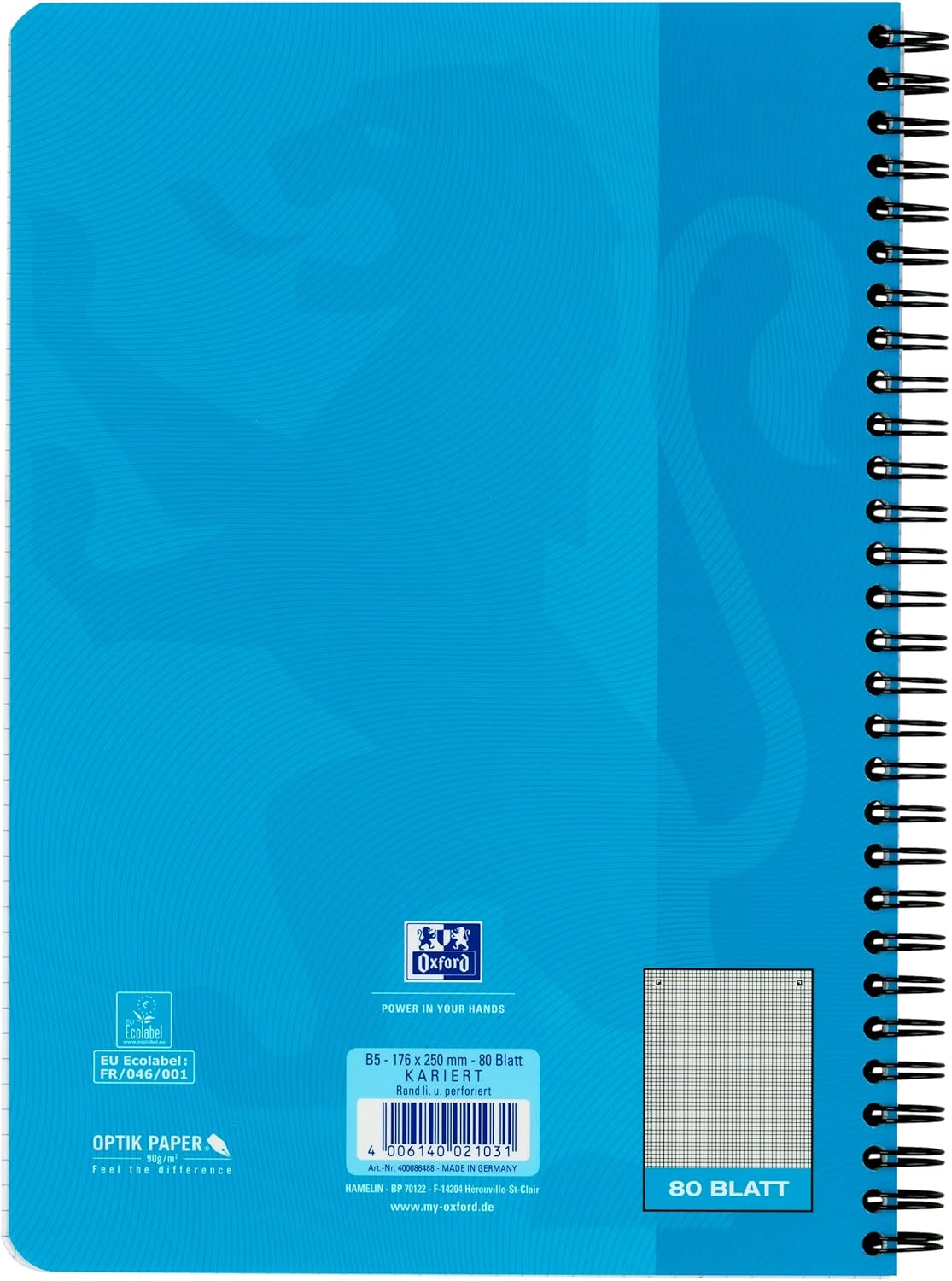 Oxford Spiral-bound Notepad, blue 5 – Bild 7