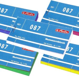 Herlitz Number 1-1000 10 Blocks of 100 Tears 892703