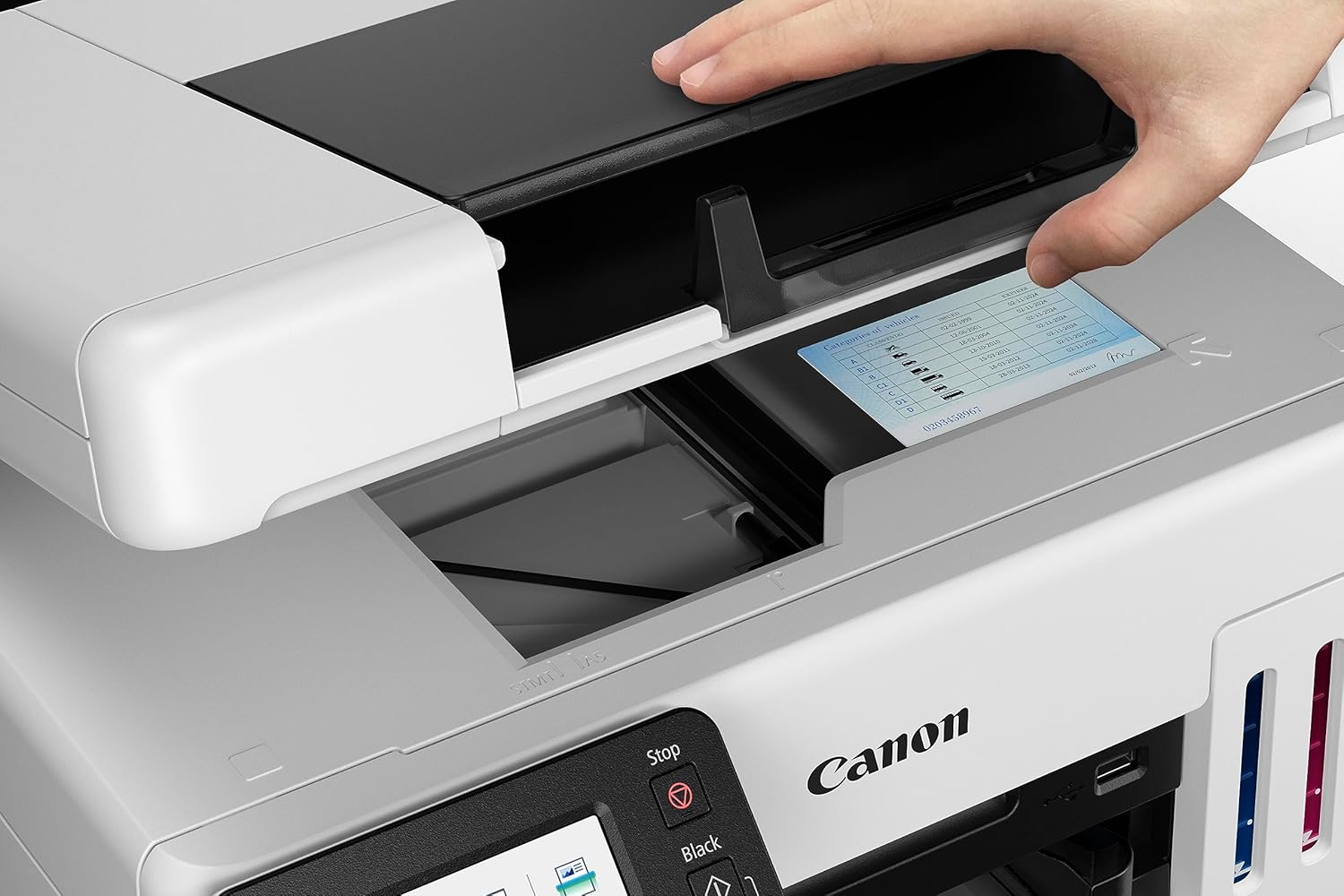 Canon MAXIFY GX6550 Printer for Home & Office - Colour Printer & Scanner All-in-One Wireless | MegaTank Inkjet Printer, Copier & Scanner | WiFi & Ethernet Connection A4 Printer – Bild 4