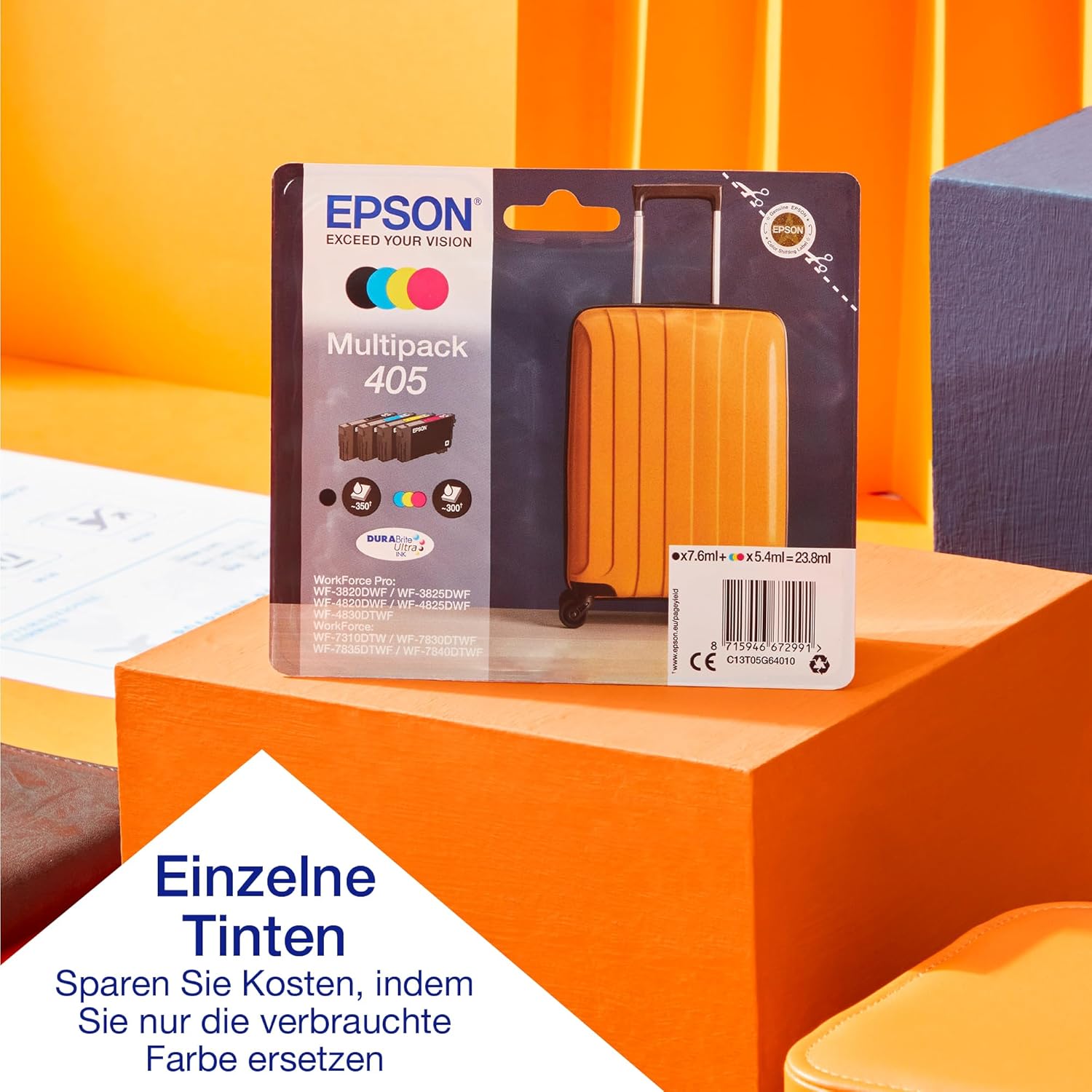 Epson Workforce Pro WF-4820DWF 4-in-1 Ink Multifunctional Device (Print, Scan, Copy, Fax, ADF, WiFi, Ethernet, NFC, Duplex, Single Cartridges, DIN A4), incl. 9 Months ReadyPrint Flex Ink Tariff, Black – Bild 10