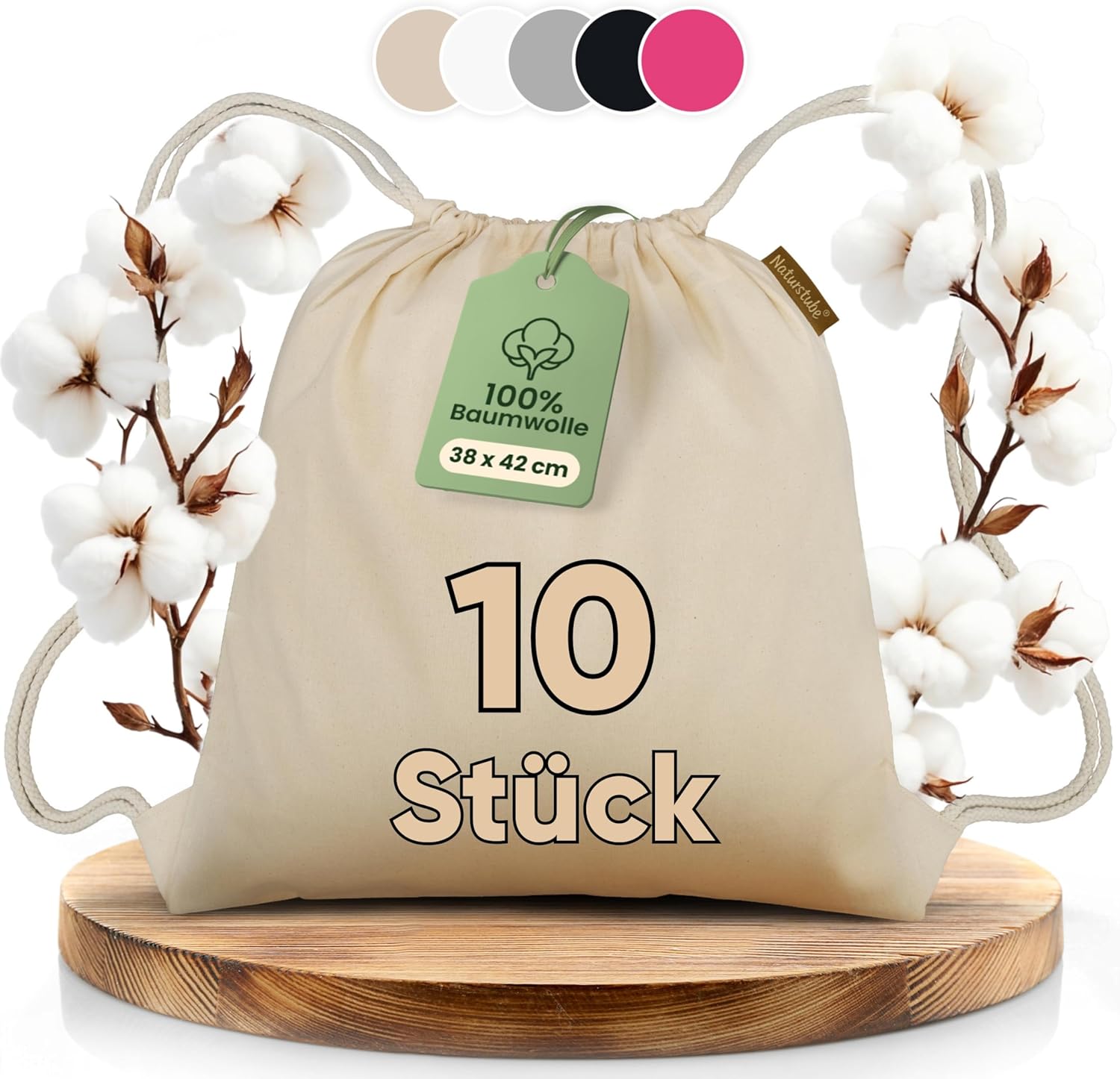 Cotton Set of 10 Gym Bag Sports Bag Drawstring Bag Jute School Backpack