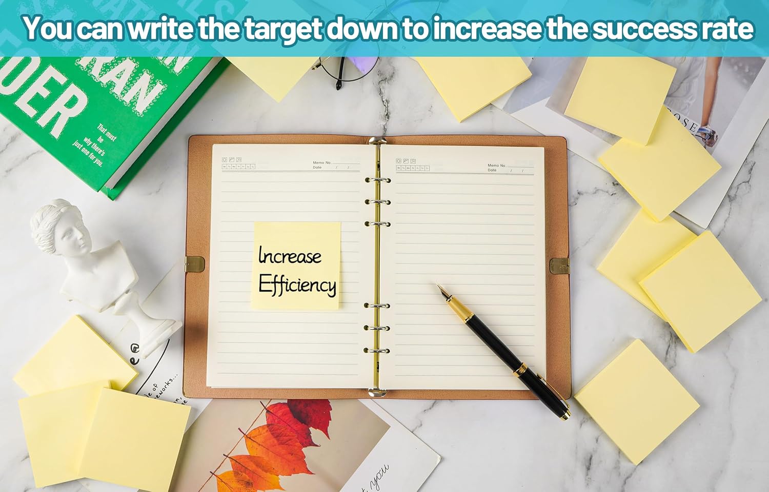 16 Pads of Sticky Notes Yellow 76 x 76 mm Self-Adhesive Sticky Notes Post Sticky Notes for Office Home School Session 75 Sheets per Pad 1,200 Sheets – Bild 5