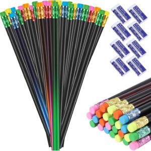 Pack of 40 Colour-Changing Pencil and 8 Erasers Mood Pen Colour Changing Mood Pencil Practical Gifts, Suitable for Students, Teachers and Artists