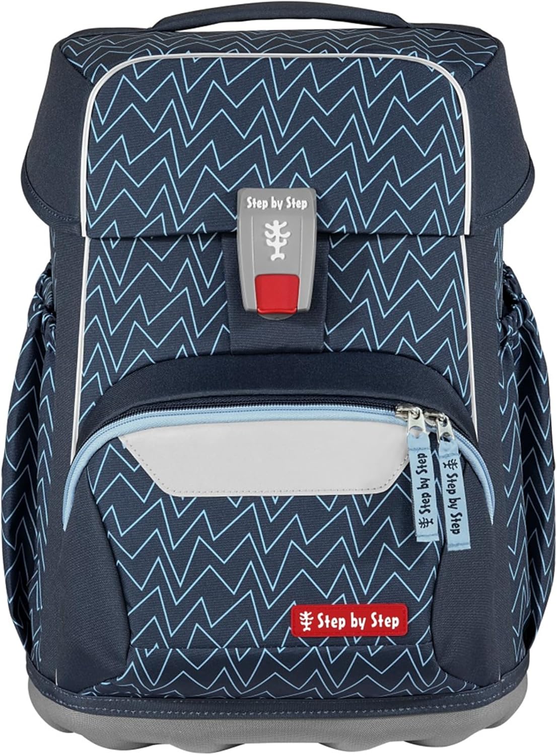 Step by Step Basis Blue Lines School Bag Set, 4 Pieces, Blue, Ergonomic Satchel with Reflectors, Hip and Chest Strap, for Children from 1st Grade, 20 Litres, Blue Lines, Casual – Bild 2