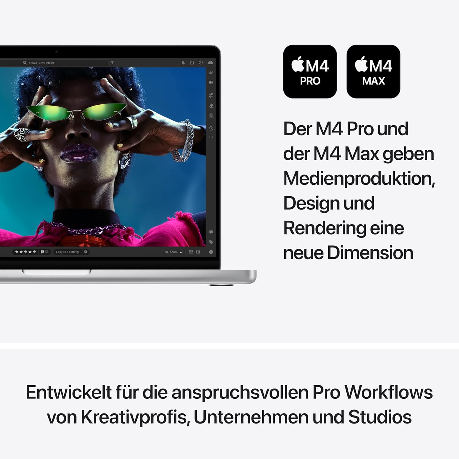 Apple MacBook Pro Laptop with M4 Pro Chip with 12-Core CPU and 16-Core GPU: 14.2" Liquid Retina XDR Display, 24GB Shared Memory, 512GB SSD Storage; Silver – Bild 3