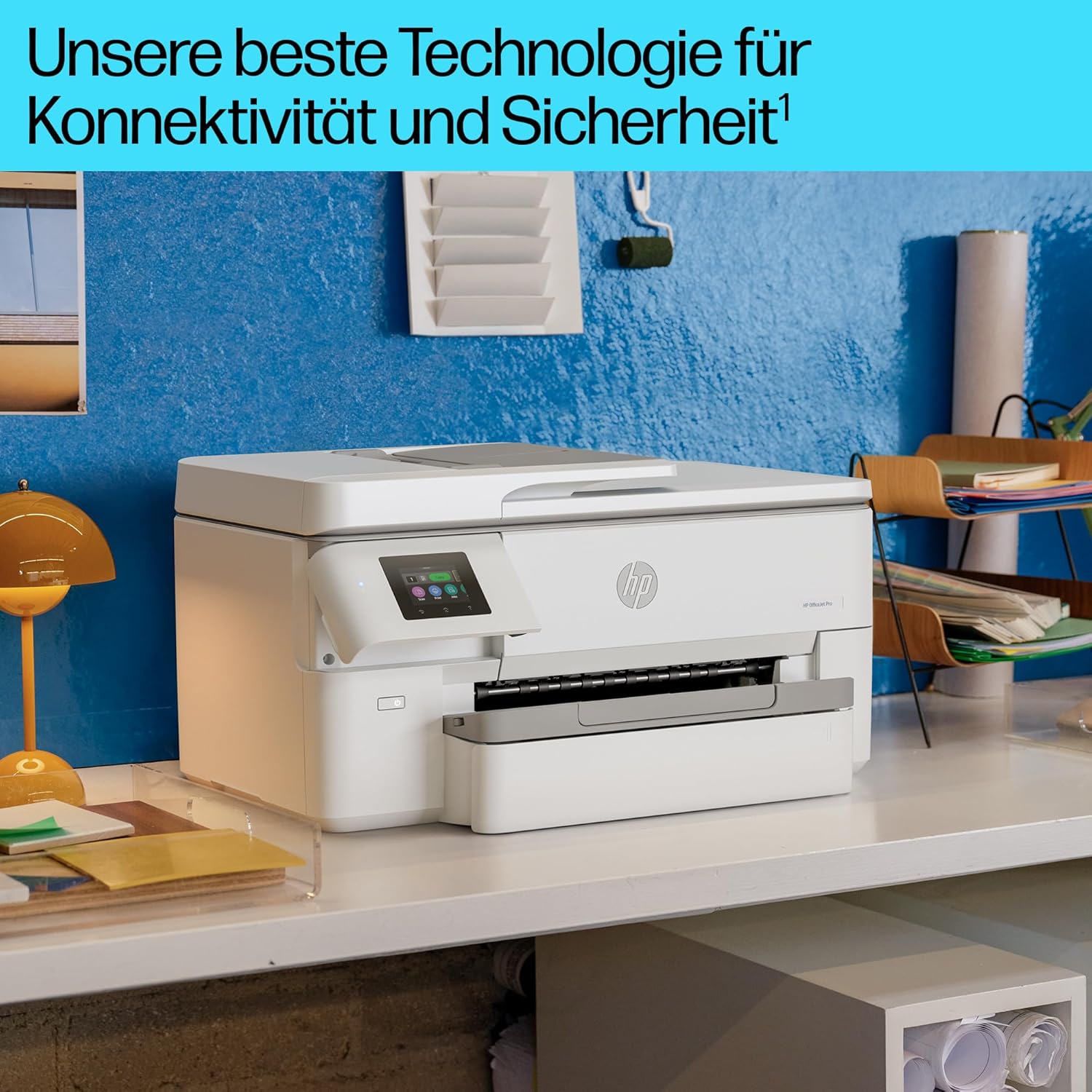 HP OfficeJet Pro 9720e A3 Multifunction Printer, Print up to A3, 3 Months Free Print with HP Instant Ink Included, HP+, Printer, Scanner, Copier, Fax, Wi-Fi, LAN, Duplex, Airprint, Grey/White – Bild 9