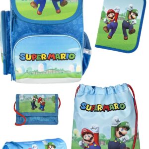 Familando Supermario-Parent School Bag Set, blue, SUMB8651-Super-Mario-Clou-5