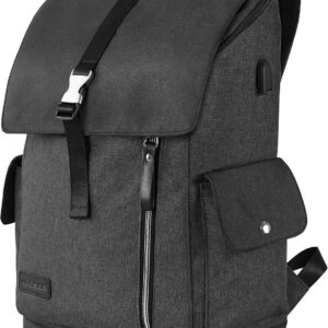 KROSER Laptop Backpack 17.3" XL Travel Business Anti-Theft Large Computer Backapck Water-Repellent College School Daypack with USB Charging Port for Women/Men-Black