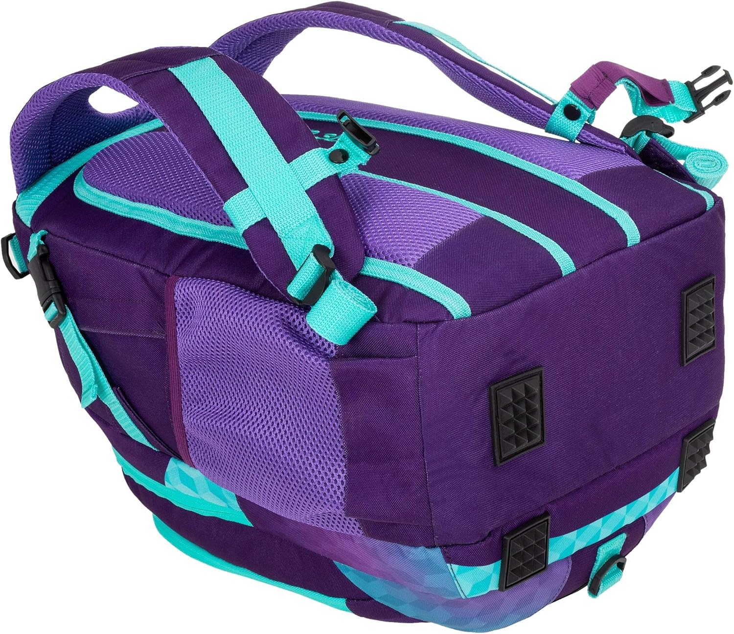 Elephant Hero Signature School Backpack School Bag School Folder Daypack Girls with Rain Cover +r, Violet Cube (Purple-Turquoise), Rucksack – Bild 9