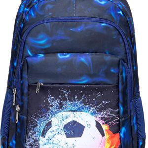 Ledaou School Backpack for Boys, Teenagers, Girls, Children’s School Bags, Waterproof, Lightweight School Bag, Large, for School Gifts, blue