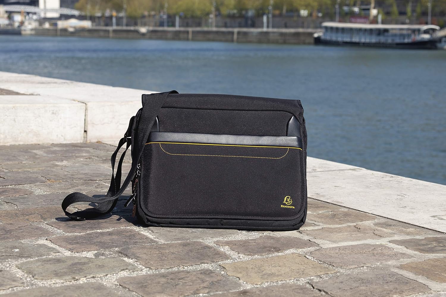 Exacompta 17234E Premium Laptop Shoulder Bag Exactive with Many Inner Pockets, Water-Repellent, Suitable for Laptops and Notebooks up to 14, Ideal for School, University and Work, Black – Bild 22