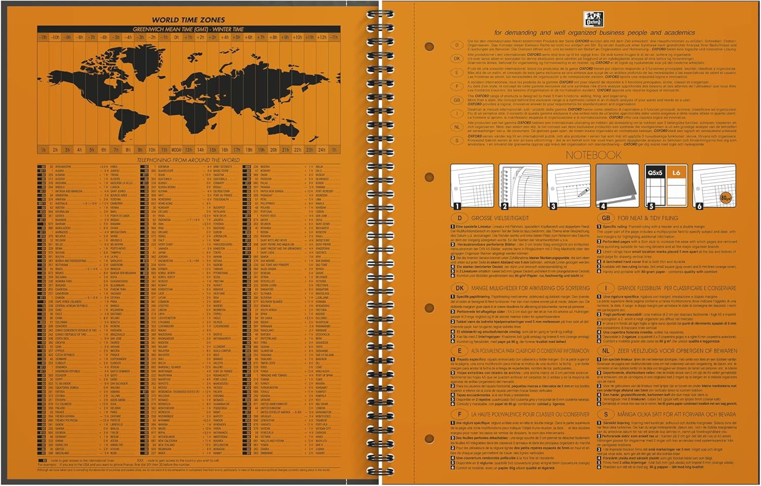 Oxford Office Notebook 100103664 Notebook pack of 5 Notepads 23 x 29.5 cm 80 g – Bild 3