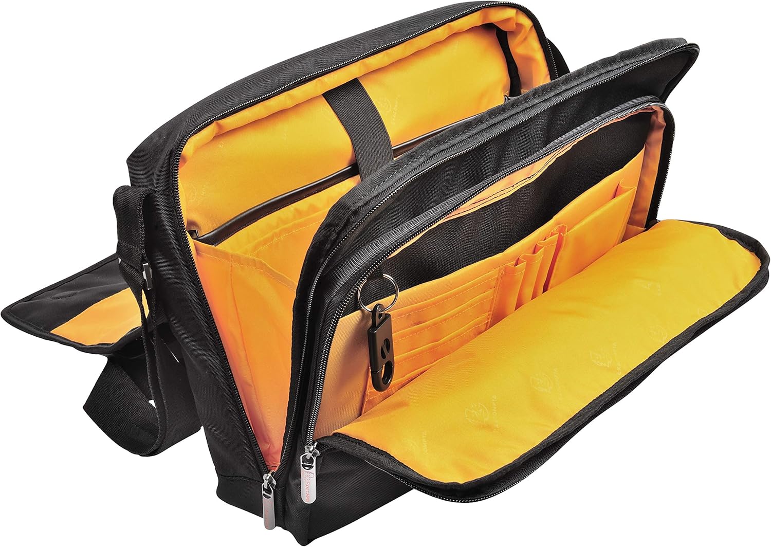 Exacompta 17234E Premium Laptop Shoulder Bag Exactive with Many Inner Pockets, Water-Repellent, Suitable for Laptops and Notebooks up to 14, Ideal for School, University and Work, Black – Bild 7