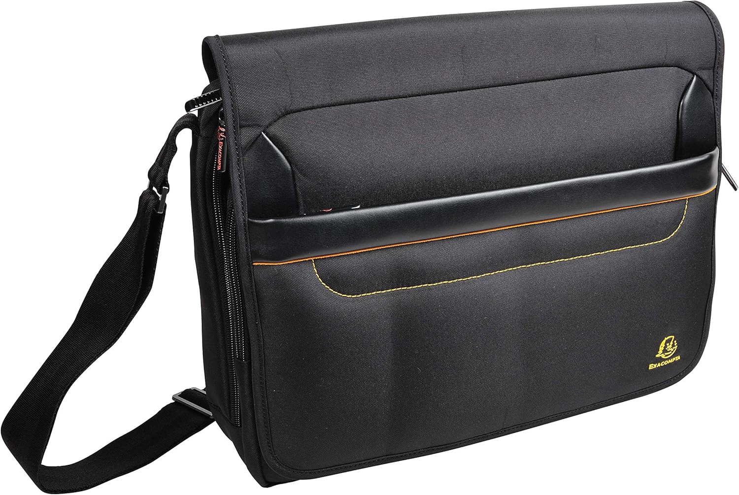 Exacompta 17234E Premium Laptop Shoulder Bag Exactive with Many Inner Pockets, Water-Repellent, Suitable for Laptops and Notebooks up to 14, Ideal for School, University and Work, Black
