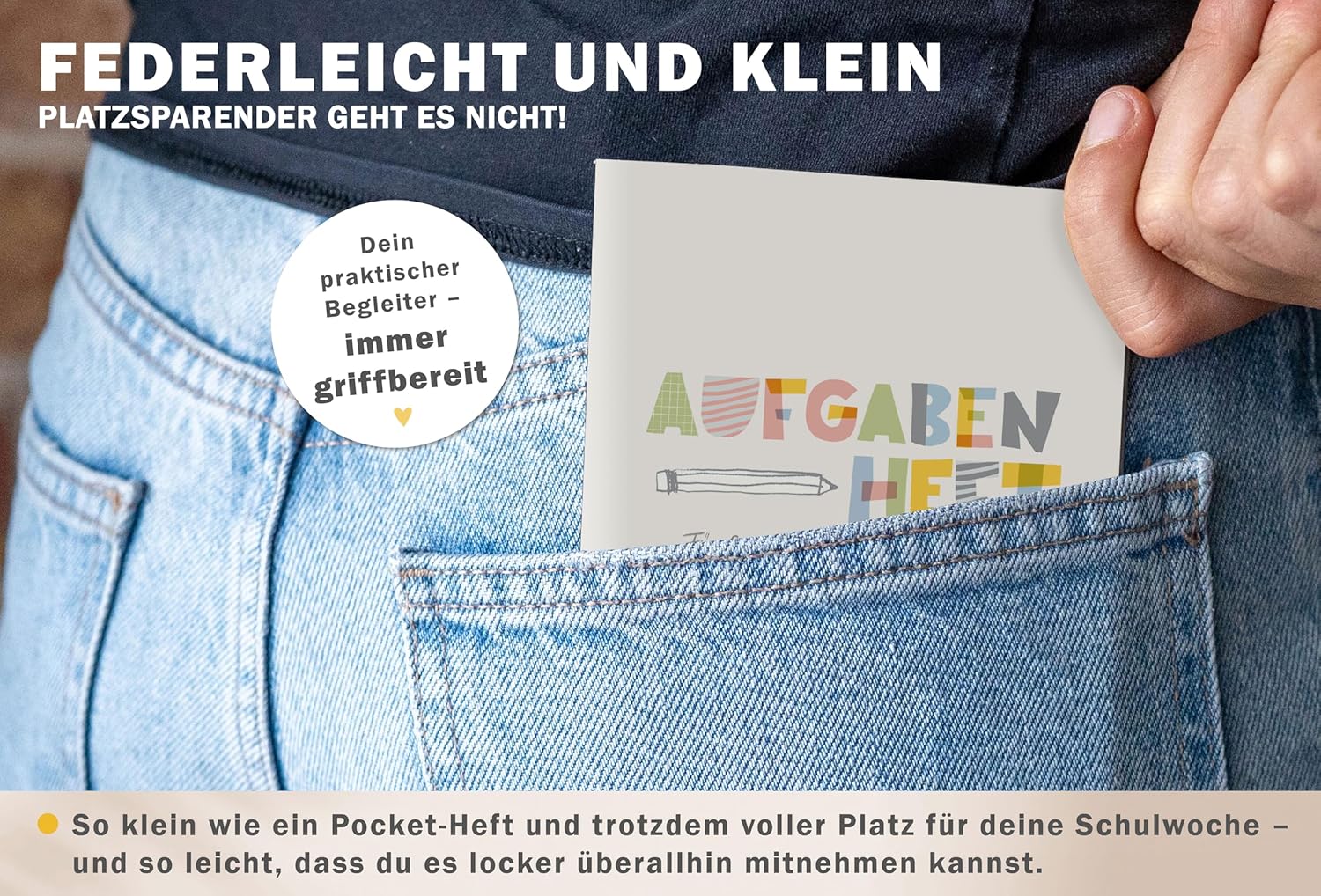 Eine der Guten Hausaufgabenheft A6 für Grundschule, mit Wochenübersicht, Stundenplan & Mini-Ziele, nachhaltiges Aufgabenheft für Kinder – Bild 6