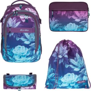 Bestway School Backpack 4 Pieces Set Boys Girls Evolution Packer Evo School Folder Backpack School Bag Laptop Backpack School 40177 Sports Bag Pencil Case Laptop Case +rsm lh
